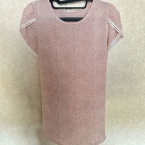 Women's Pink Short Sleeve Top